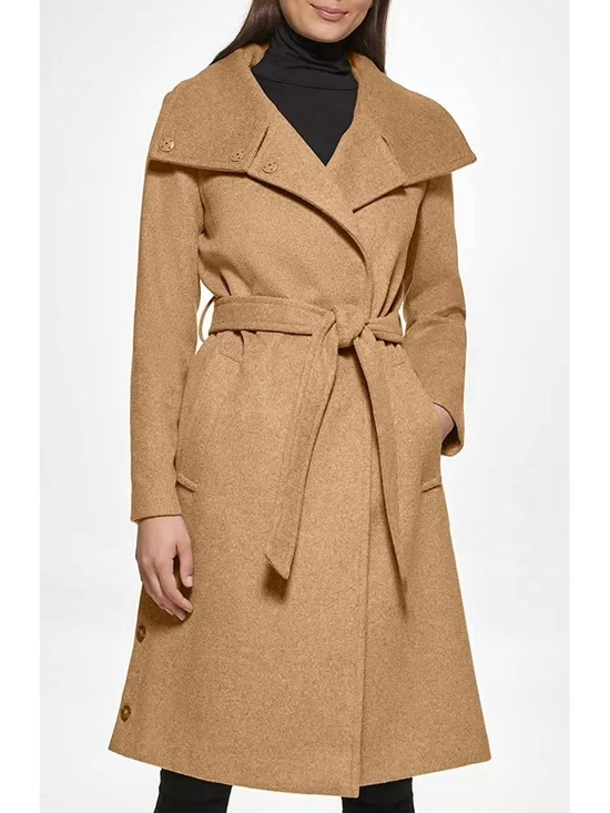 Kenneth Cole Jackets & Blazers - Kenneth Cole Tan Wool-Blend Coat